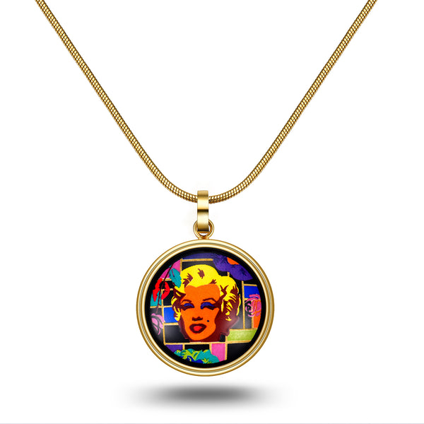 Fire Enamel  Marilyn Monroe Pattern Pendant