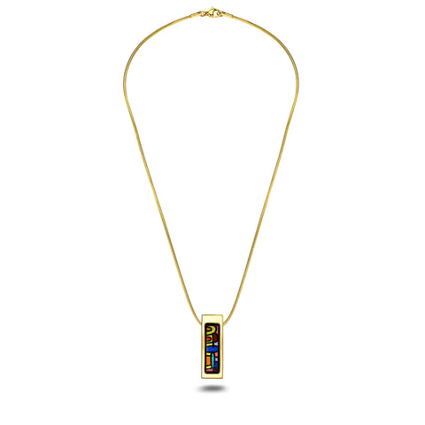 Fire Enamel Venice Night Pattern Pendant