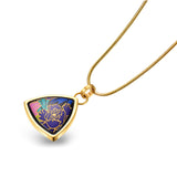 Fire Enamel Peony Pattern Pendant