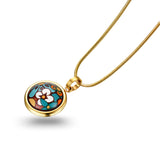 Fire Enamel Fleeting Time Pattern Pendant