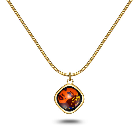 Fire Enamel Marilyn Monroe Pattern Pendant