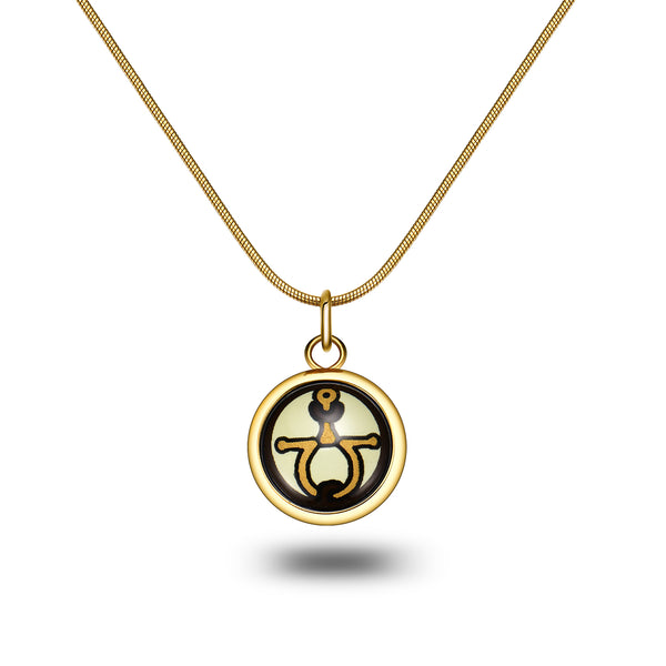 Fire Enamel Lucky Knot Pattern Pendant