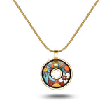 Fire Enamel Fleeting Time Pattern Pendant
