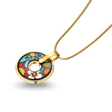 Fire Enamel Fleeting Time Pattern Pendant