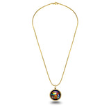 Fire Enamel Venice Night Pattern Pendant