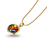 Fire Enamel Venice Night Pattern Pendant