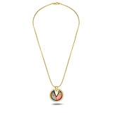 Fire Enamel Wave Pattern Pendant