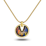 Fire Enamel Egypt Queen Pattern Pendant