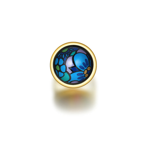 Fire Enamel Fleeting Time Pattern Ring