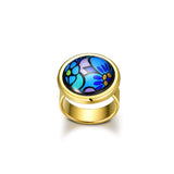 Fire Enamel  Season Pattern Ring