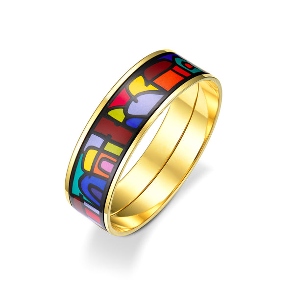 Fire Enamel Venice Night Pattern Bangle