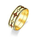 Fire Enamel Lucky Knot Pattern Bangle