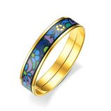 Fire Enamel  Season Pattern Bangle