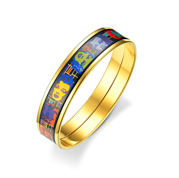 Fire Enamel Marilyn Monroe Pattern Bangle