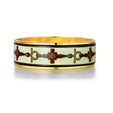 Fire Enamel Lucky Knot Pattern Bangle