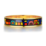Fire Enamel Venice Night Pattern Bangle