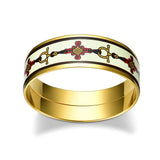 Fire Enamel Lucky Knot Pattern Bangle