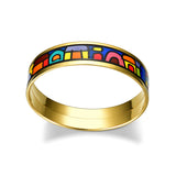 Fire Enamel Venice Night Pattern Bangle