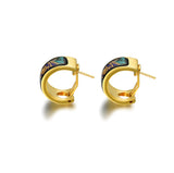 Fire Enamel Peony Pattern Earring