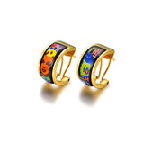 Fire Enamel Marilyn Monroe Pattern Earrings