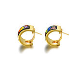 Fire Enamel Marilyn Monroe Pattern Earrings