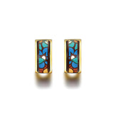 Fire Enamel Fleeting Time  Pattern Earrings