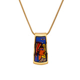 Fire Enamel Egypt Queen  Pattern Pendant