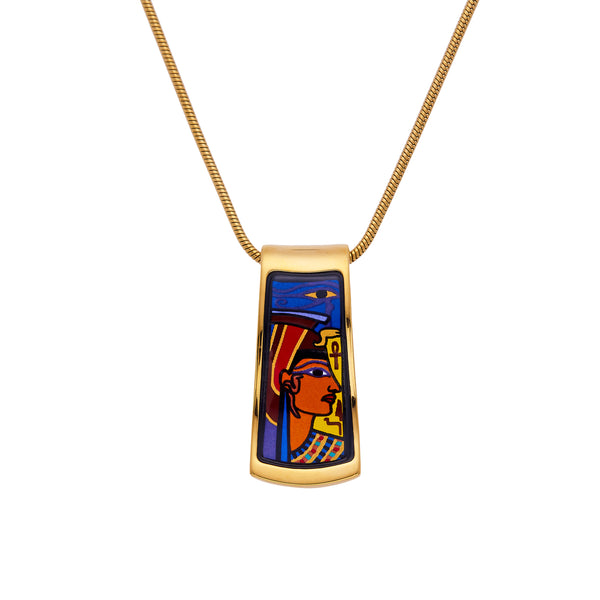 Fire Enamel Egypt Queen  Pattern Pendant