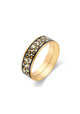 Fire Enamel Leopard Print Pattern Bangle