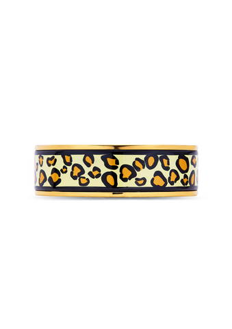 Fire Enamel Leopard Print Pattern Bangle