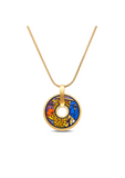 Fire Enamel Egypt Queen Pattern Pendant