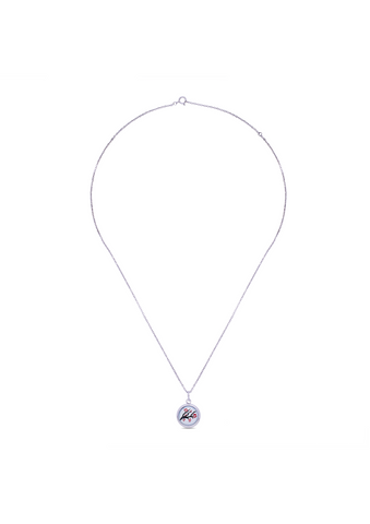 Fire Enamel Plum Pattern Pendant