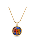 Fire Enamel Egypt Queen Pattern Pendant