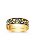 Fire Enamel Leopard Print Pattern Bangle